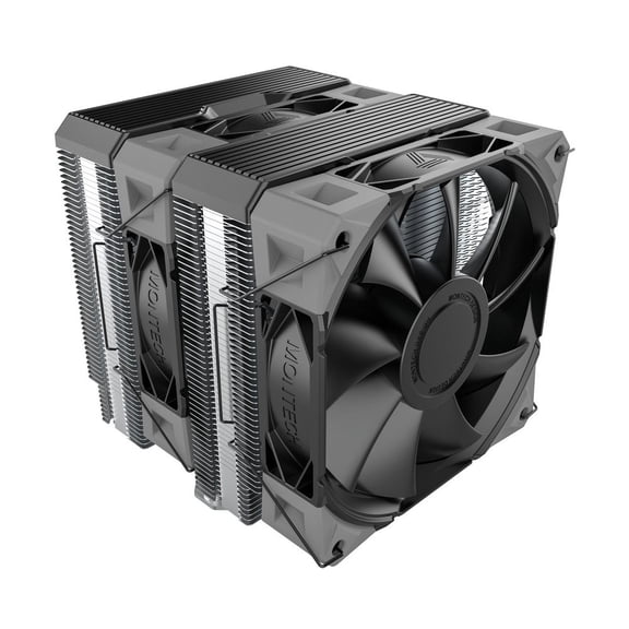 MONTECH NX600 Dual-Tower CPU Air Cooler with 6 Heatpipes & Premium Top Cover, Black