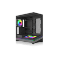 thumbnail image 1 of MONTECH SKY 3 ATX PC Case, Panoramic Glass, Adjustable Airflow, Personalized Design, 360mm Radiator Support, 3x120mm ARGB PWM Fans Pre-Installed, Compact Build for Next-Gen GPU, Black (SKY3B), 1 of 7