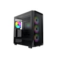 thumbnail image 1 of MONTECH X5- ATX Mid-Tower Gaming PC Case, High Airflow, 3x 140mm and 1x 120mm ARGB Fans Pre-installed, Glass Side Panel, Carbon Print Accents, GPU Holder Included, Black, 1 of 8