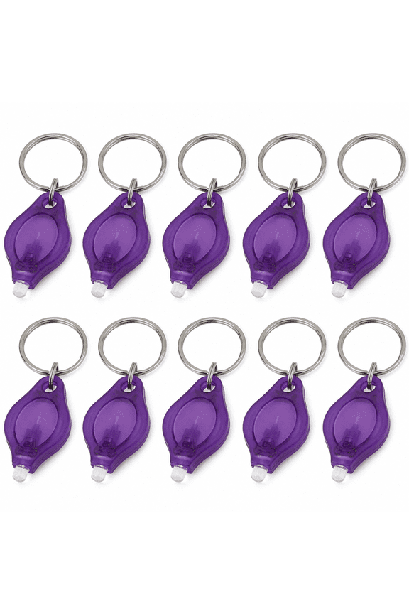 10 packs UV Mini Keychain LED Flashlight Torch Light Lamp, Key Ring Light Torch, Black Light UV Flashlight UV Light, Ultraviolet Urine Detector for Dog