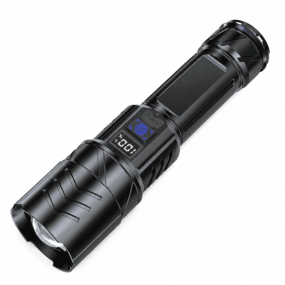 MONTERA 1000000 Lumens LED High Powerful Flashlight, Super Bright USB Rechargeable Torch, 5 Lighting Modes, with Digital Display Zoomable IPX4 Waterproof Handheld Torch for Camping Hiking Emergencies