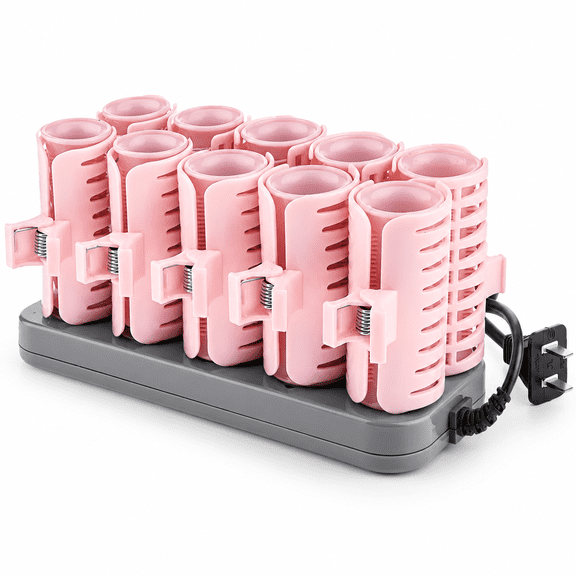 MONTERA 10x Electric Instant Heat Roller 2-Size Hot Rollers with Heated Clips Hair Rolling Curlers Styling Travel Hot Rollers Hair DIY Curler Roller Beautiful Hairstyle