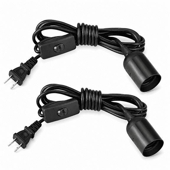 MONTERA 2026 New 2 Pcs Light Socket with Cord Outdoor Light Socket Light Bulb Base Pendant Lamp Sockets Cord for Hanging Lights with Us Plug 110V for Patio,Garden,Camping,Party,Backyard