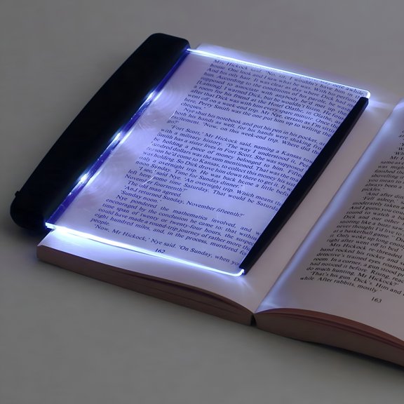 MONTERA 2026 New Book Light for Reading, Flat Book Light for Reading in Bed at Night, Eye Protection Clear Led Book Full Page Light Illuminator Panel Plate Lamp Board for Night Reading (White)