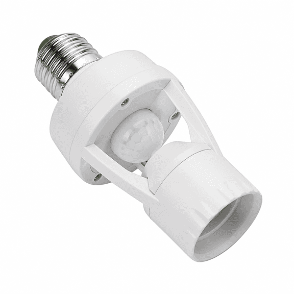 MONTERA 360 PIR Induction Motion Sensor IR Human Infrared Detector E27 Plug Socket Switch Base Smart Bulb Light Sensor Lamp Holder,Indoor/Outdoor Yard Porch Patio Garage Garden
