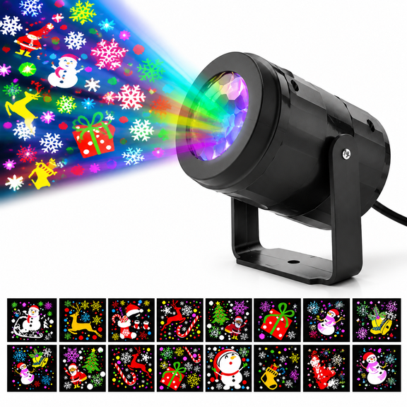 MONTERA Christmas Projector Light Indoor Outdoor,16 Christmas Pattern Rotary Projection,High Bright LED Projector Lamp for Xmas Holiday Party Wedding Garden Patio Decoration