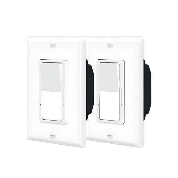 MONTERA Dimmer Light Switch Decora,2 Pack 3-Way Dimmer Switch for Dimmable 150W LED and CFL Lights,600W Halogen and Incandescent,15A 120V,No Neutral Wire Required,Commercial Grade,ETL Listed