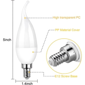 MONTERA E12 Led Orange Yellow Color Flame Fire Effect Decorative Light Bulb,Torch,Lantern,Lamp,Candles,Christmas Or Halloween Decorations,Indoor Or Outdoor Use Fire Light Bulb(2-Pack,3W)