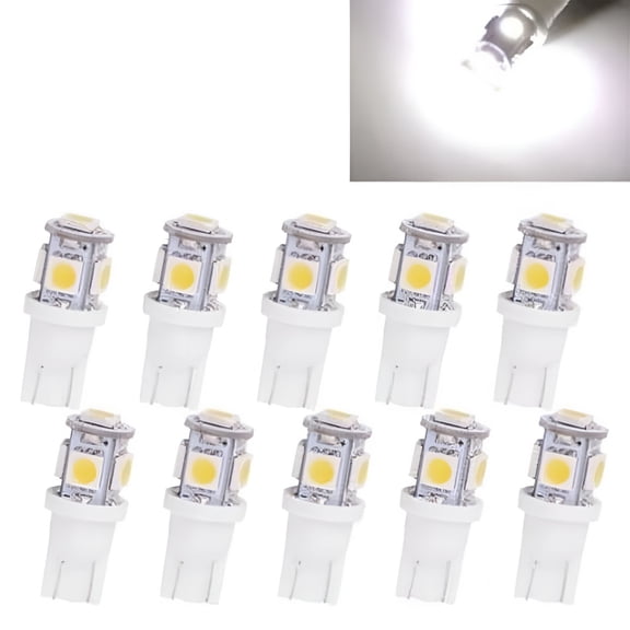 MONTERA LED Spotlight,10 Pcs Wedge Bulb Outdoor 12V AC/DC Landscape Light for Lawn,Patio,Yard,Garden,Walkway,Driveway,White