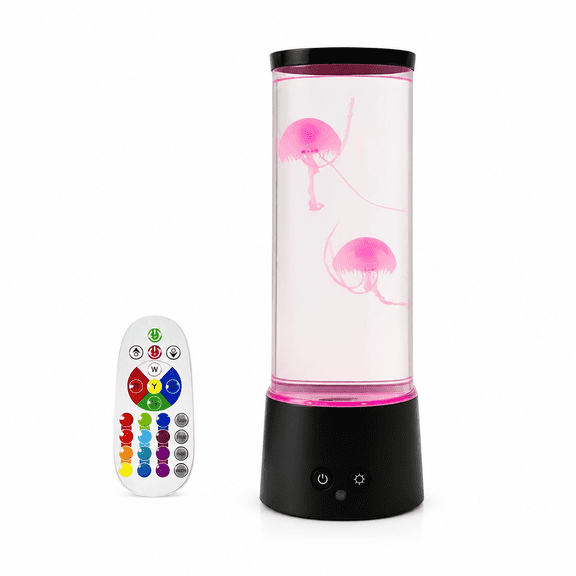 MONTERA Led Light Color Changing Light Round Led Lava Lamp With Remote Control Usb Aquarium Suitable For Home office Desk Room Decoration Gifts For Children And Adults (Pink)