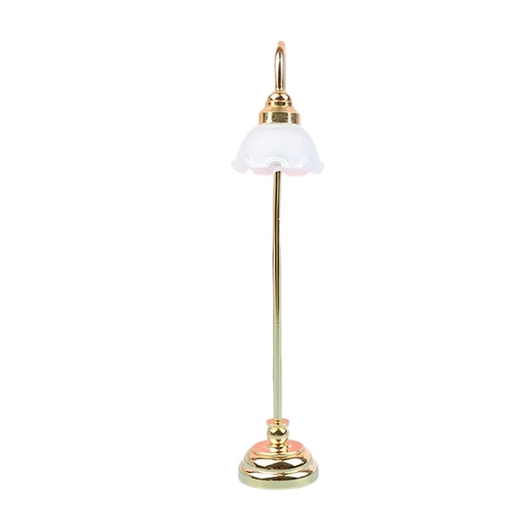 MONTERA Living Room Flower Floor Lamp Figure Model Realistic Vintage Life Scene Doll House Pretend Game Furnishings