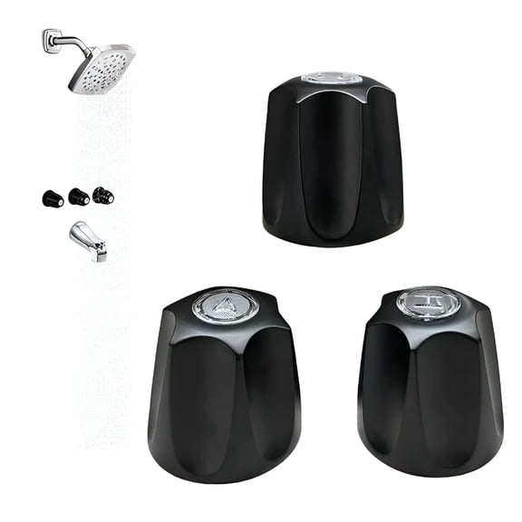 MONTERA Metal Shower Knobs Replacement, Faucet Handles, Bathtub Shower Faucet Handle, Shower Knobs Include Hot/Cold/Diverter and 3 Screws 3/6/9PCS