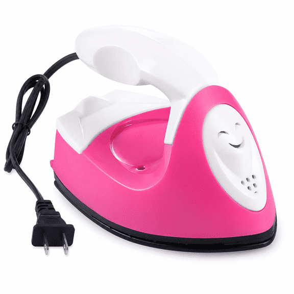 MONTERA Mini Heat Press Machine Temperature Heat Press Iron Portable Handy Electric Iron with Charging Base Accessories for Transfer Vinyl Projects Clothes