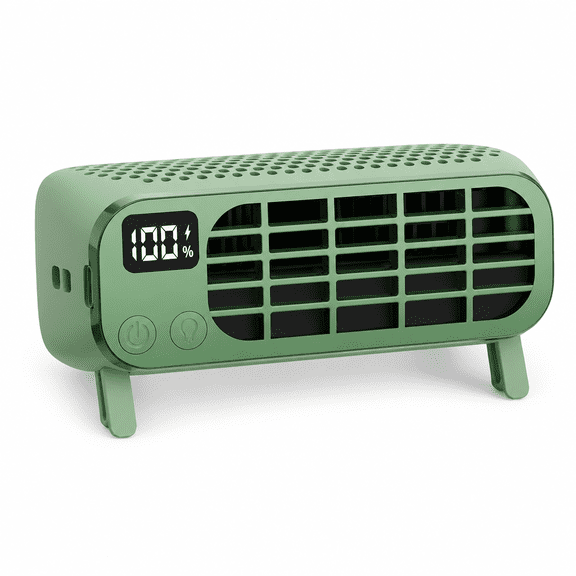 MONTERA Mini Portable Air Conditioner Standing Fans that Blow Cold Air Small Fans Portable Plug In Electric Smart Fan for Bedroom 2024 New Ac Cooling Fan for Room (Green)