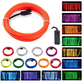 MONTERA Portable EL Wire LED Neon Glow String Rope Light Battery Operated DIY Strip Light