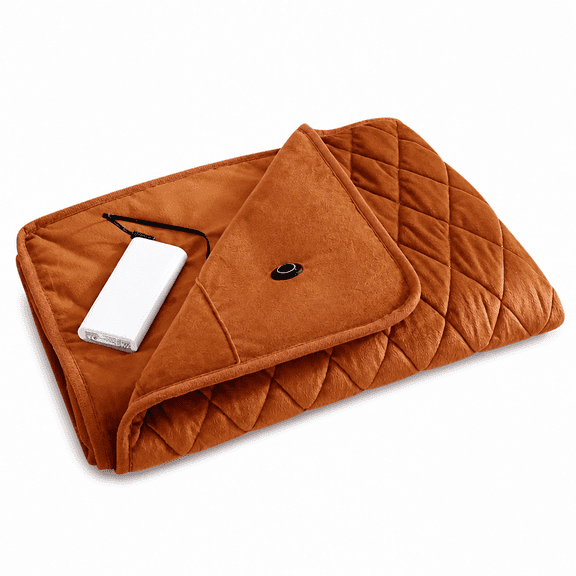 MONTERA Portable USB Heated Blanket Battery Operated,USB Heated Shawl,Heated Blanket 55x40 Flannel Cordless Heated Blanket Heated Robe with Timer Function 3 Heat Settings for Home Office