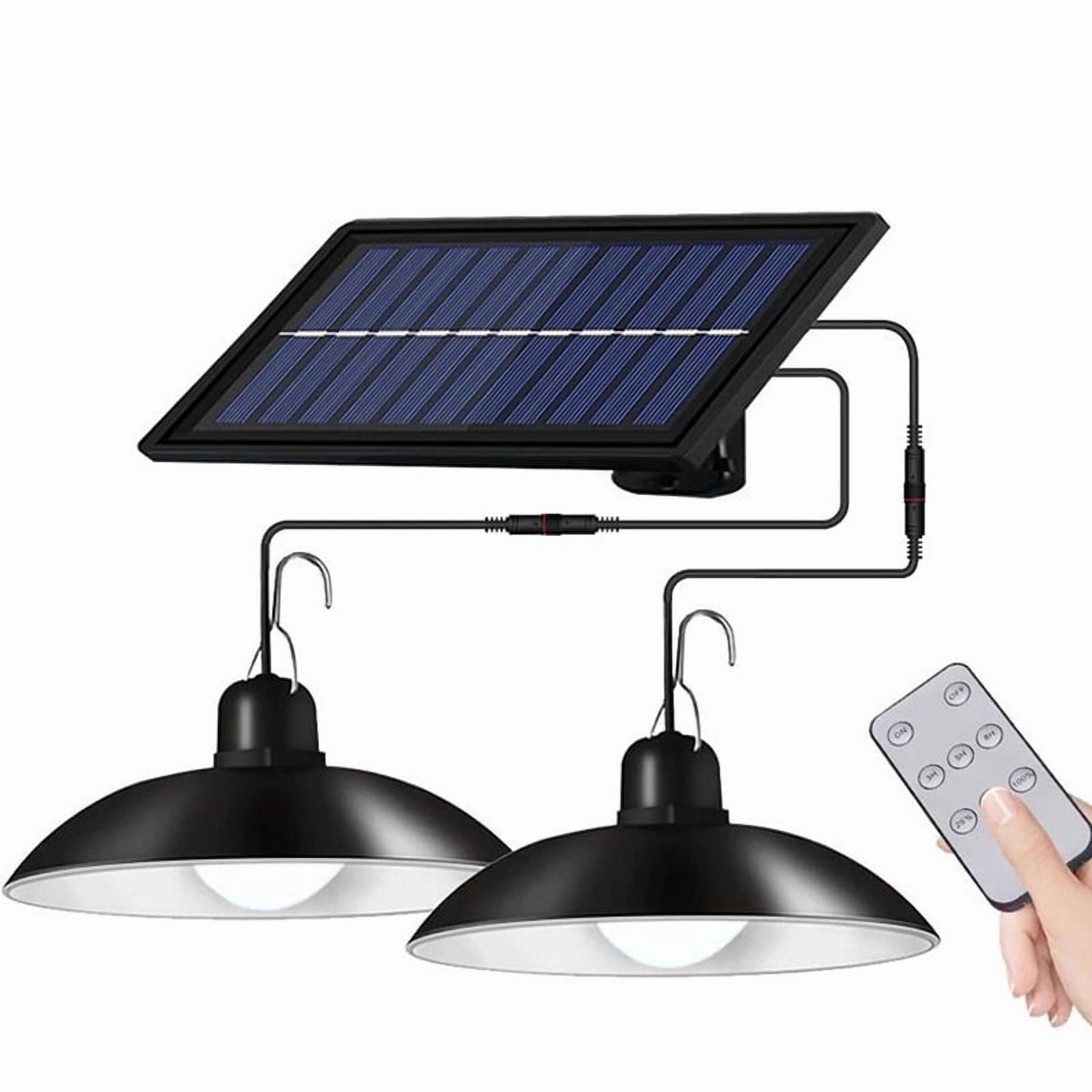 MONTERA Solar Panel Shed Lights LED Barn Pendant Home Yard Chicken Coop Garage Shed Lamp