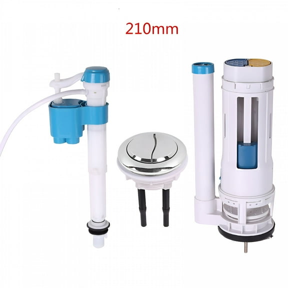 MONTERA Toilet Dual Flush Valve with Push Button, Toilet Water Inlet Drain Valve for Tank Parts Replacement