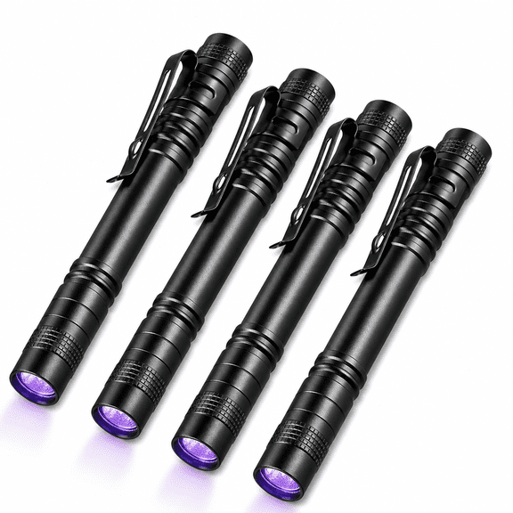 MONTERA UV Black Light Flashlight Small Blacklight Flashlights Pen Lights for Leak,Pet Urine,Hotel Inspection,Dry Stain and Dye Detector,5.2"es Long