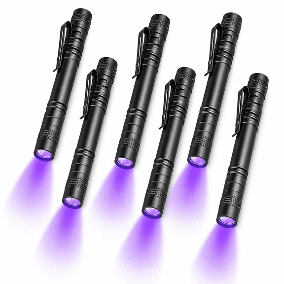 MONTERA UV Black Light Flashlight Small Blacklight Flashlights Pen Lights for Leak,Pet Urine,Hotel Inspection,Dry Stain and Dye Detector,5.2"es Long