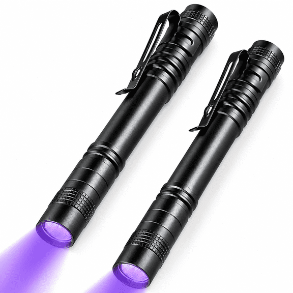 MONTERA Uv Black Light Flashlight Small Blacklight Flashlights Pen Lights for Leak,Pet Urine,Hotel Inspection,Dry Stain and Dye Detector,5.2" Long