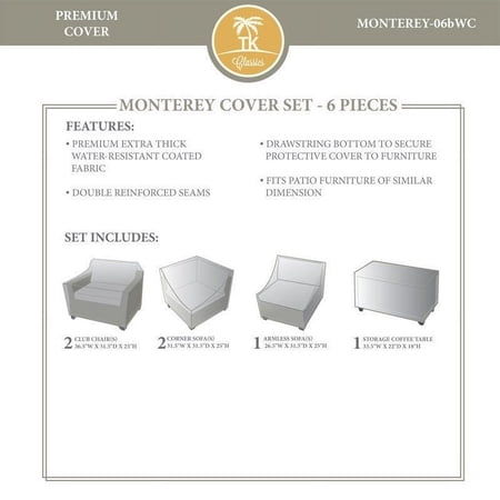 MONTEREY-06b Protective Cover Set, in Grey-Color:Beige