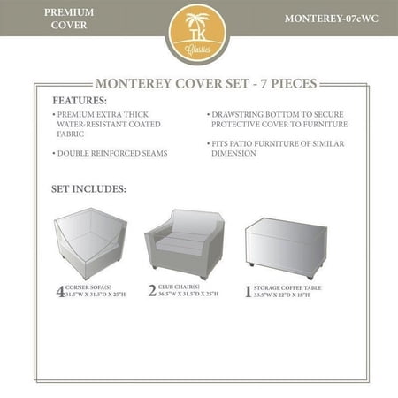 MONTEREY-07c Protective Cover Set, in Grey-Color:Beige