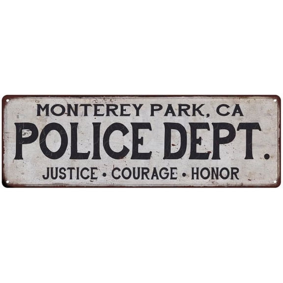 MONTEREY PARK, CA POLICE DEPT. Home Decor Metal Sign Gift 6x18 206180012584
