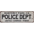 thumbnail image 1 of MONTEREY PARK, CA POLICE DEPT. Home Decor Metal Sign Gift 8x24 108240012584, 1 of 1