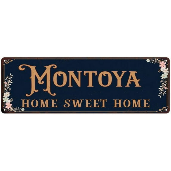 MONTOYA Home Sweet Home Victorian Look Gift 6x18 Metal Sign 206180046730