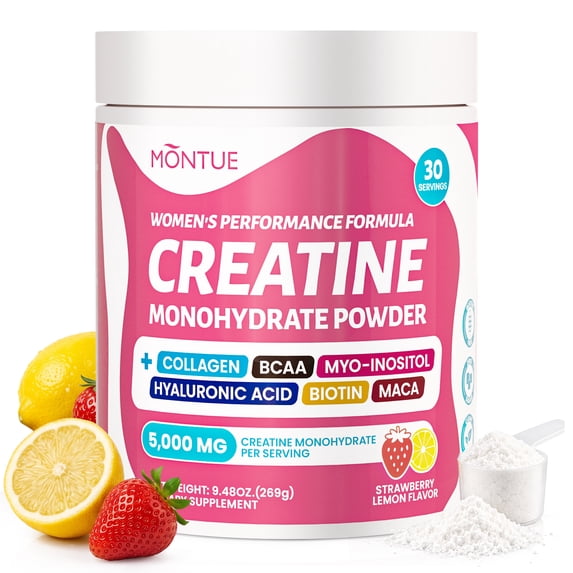 MONTUE Women's Creatine Monohydrate Powder, 5,000 mg per Serving, with ...