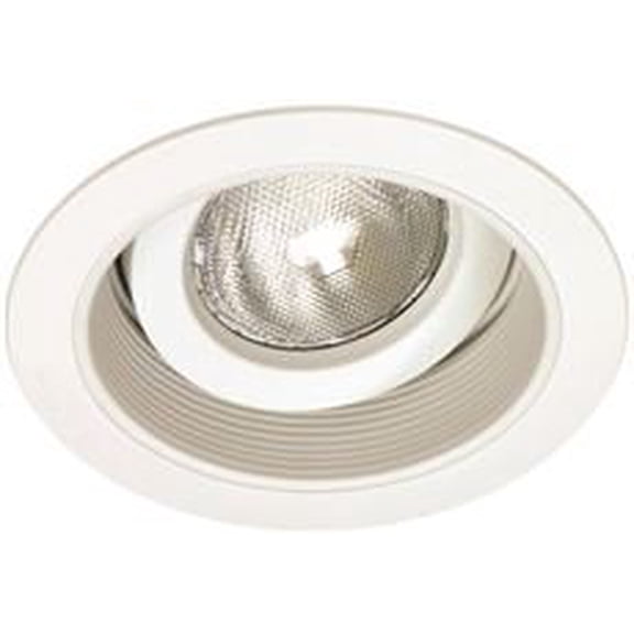 MONUMENT F000043 7-3/4 x 3-1/4" Par30 6" Recessed Regressed Gimbal Ring Trim, White