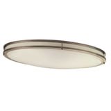 Screen Led Hall MONUMENT® LED FLUSH MOUNT OVAL CEILING FIXTURE, BRUSHED NICKEL, 32-1 ...