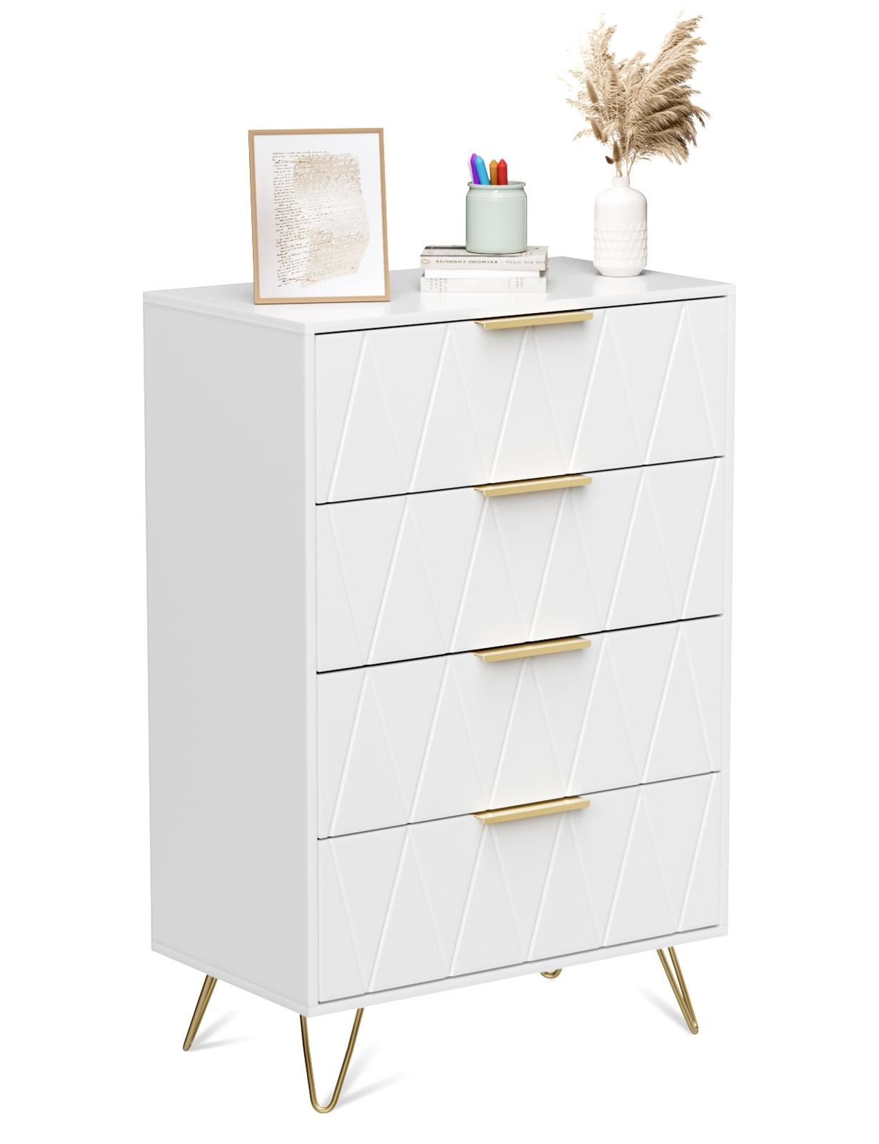 Munro 4 Drawer Dresser, White Oak