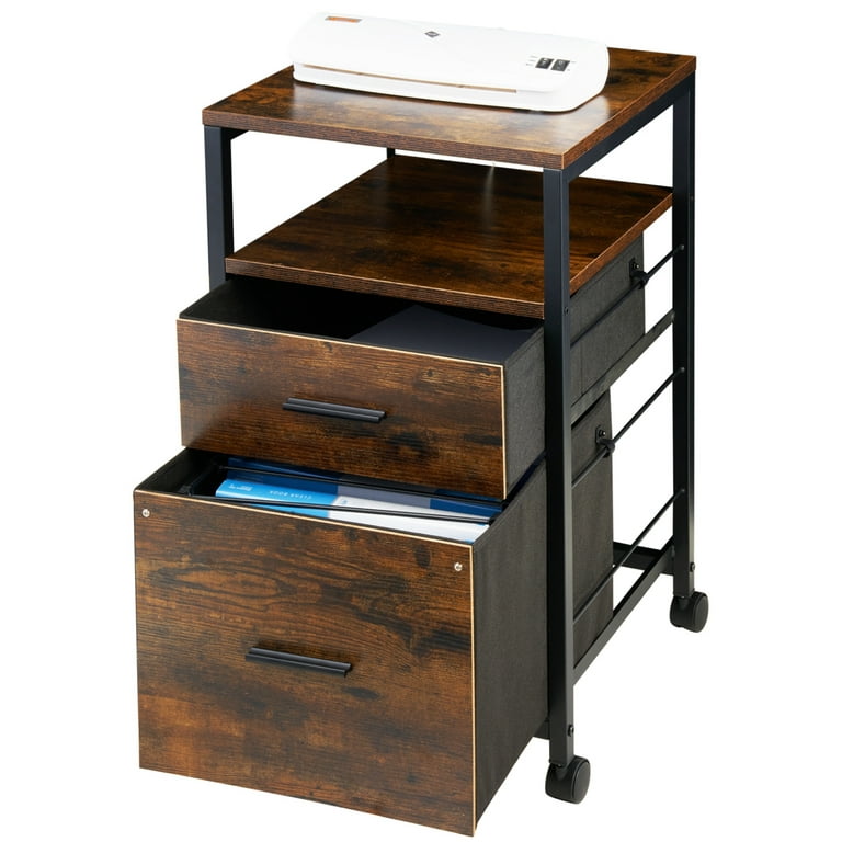 Mobile printer stand with storage drawer online