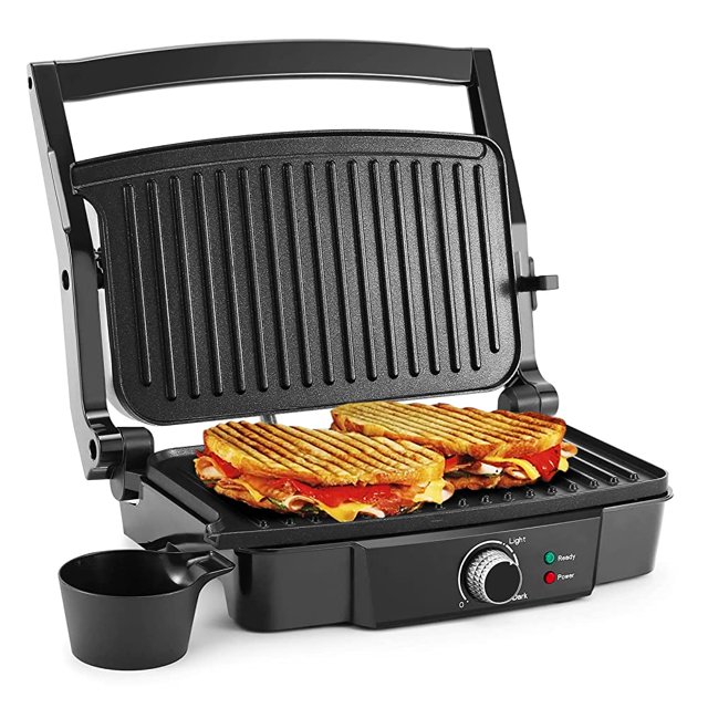 MONXOOK 3in1 Indoor Grill, Panini Press & Sandwich Maker, 1200W, Non