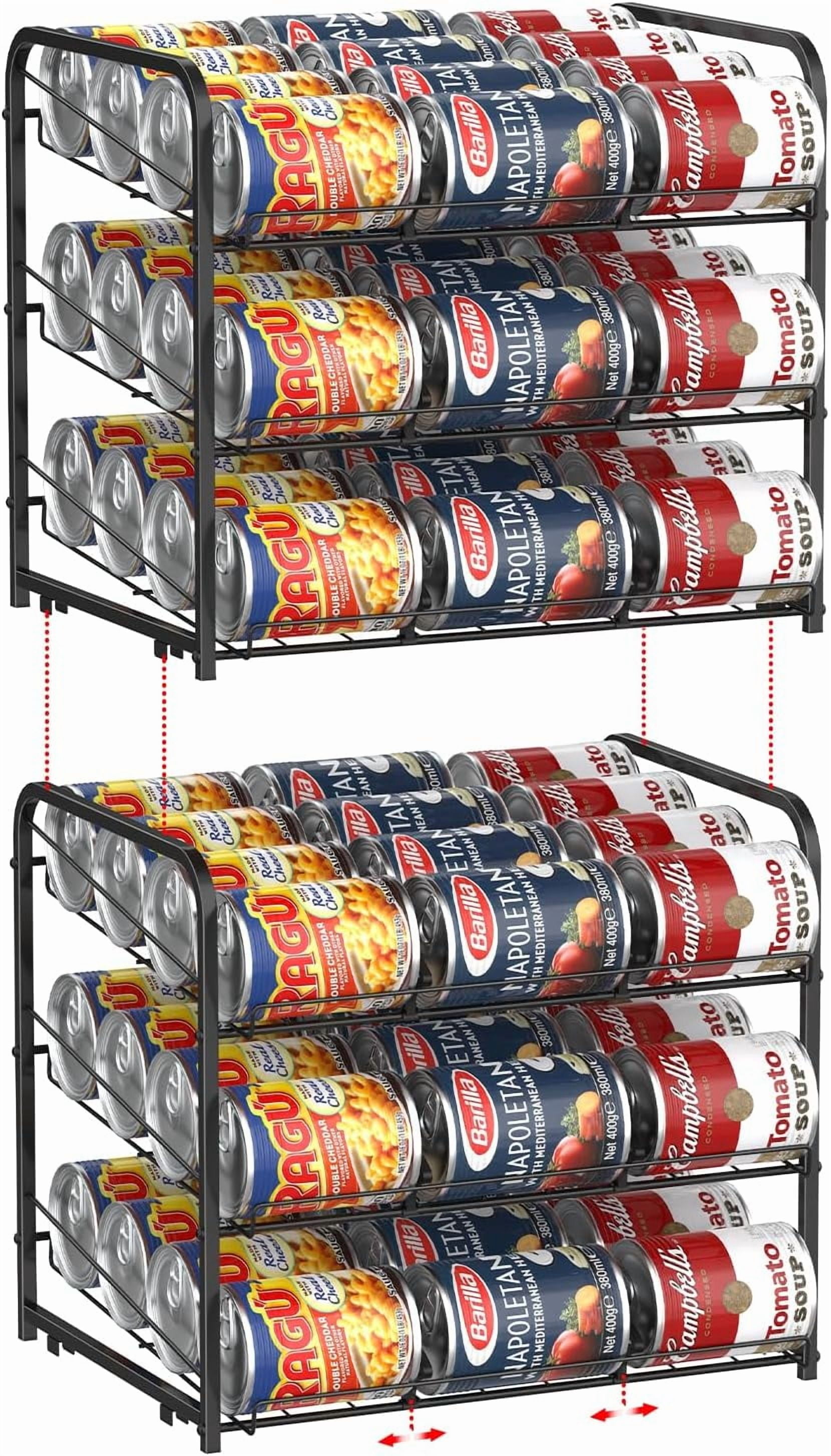 MOOACE Can Rack Organizer for Pantry Stackable, 2 Pack Can Storage ...