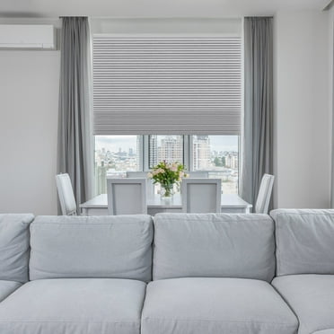 MOOD Blackout Cellular Shades | Luxury meets function | Cordless, Extra Large 1.5 Inch Cells, Insulation, Acoustic Comfort | Honeycomb Blinds for Windows | Dove Grey | 19" Width x 24" Height