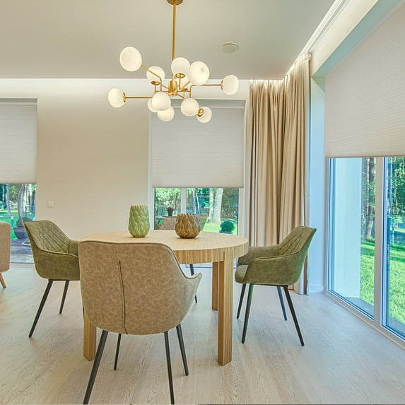 MOOD Blackout Cellular Shades | Luxury meets function | Cordless, Extra Large 1.5 Inch Cells, Insulation, Acoustic Comfort | Honeycomb Blinds for Windows | Ivory | 65" Width x 84" Height