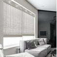 thumbnail image 1 of MOOD Custom Bamboo Shades | MODERN | Cordless Designer Natural Woven Wood Roman Shades for Windows | Modern Light Grey (Sheer) | 70"W X 48"H, 1 of 7
