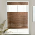 thumbnail image 1 of MOOD Custom Bamboo Shades | RUSTIC | Top Down Bottom Up Cordless | Natural Woven Wood Roman Shades for Windows | Rustic Walnut (Great Privacy) | 38"W x 60"H, 1 of 8