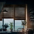 thumbnail image 1 of MOOD Custom Bamboo Shades | TWIRL | Cordless Designer Natural Woven Wood Roman Shades for Windows | Rendezvous Twirl (Sheer) | 26.5"W X 60"H, 1 of 8