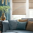 thumbnail image 1 of MOOD Custom Bamboo Shades | WOVEN | Cordless Designer Natural Woven Wood Roman Shades for Windows | Woven Hickory Wood (Sheer) | 24"W x 48"H, 1 of 5