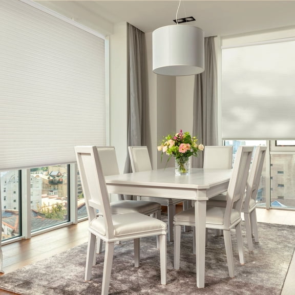 MOOD Custom Cellular Shades | Luxury meets function | Cordless, Beautiful Colors, Light Filtering, Insulation, Acoustic Comfort | Honeycomb Blinds for Windows | Warm White | 36" Width x 36" Height