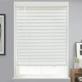 thumbnail image 1 of MOOD Custom Faux Wood Blinds | 64 Inch Blinds for Windows | 64 Inches Wide x 48 Inch Tall | 2 Inch Cordless Blackout Venetian Shade for Interior Windows and Doors | Luxe White | 64"W x 48"H, 1 of 7