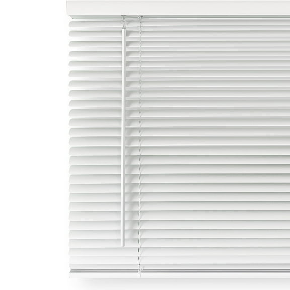 MOOD Mini Blinds | 29 inch blinds for windows | 1" Cordless Vinyl Window Treatment | Premium White | 29 x 36