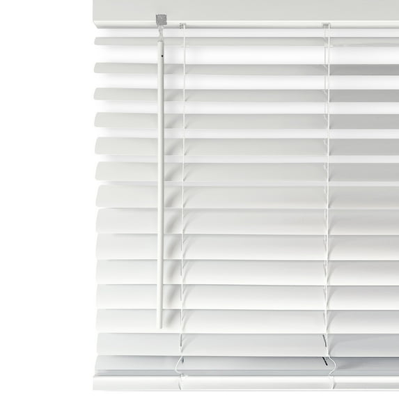 MOOD Mini Blinds | 71 inch blinds for windows | 2" Cordless Vinyl Window Treatment | Premium White | 71 x 60