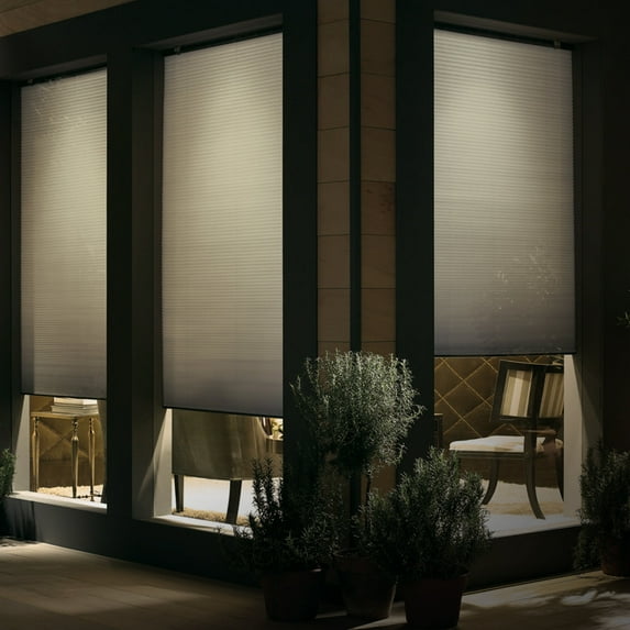 MOOD Top Down Bottom Up Cellular Shades | Luxury meets function | Cordless, Light Filtering, Insulation, Acoustic Comfort | Honeycomb Blinds for Windows | Espresso | 19" Width x 72" Height