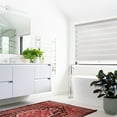 thumbnail image 1 of MOOD Zebra Shades for Windows | Custom Size + Cordless + Durable and Stylish Roller Shade | Day and Night Dual Layer Combi Blind | Frost Gray (Light Filtering) | 18"W x 24"H, 1 of 9