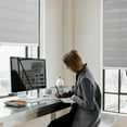 thumbnail image 1 of MOOD Zebra Shades for Windows | Custom Size + Cordless + Durable and Stylish Roller Shade | Day and Night Dual Layer Combi Blind | Platinum Gray (Light Filtering) | 29"W x 48"H, 1 of 9